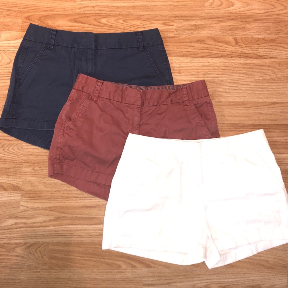 SOLD - 3 Pairs J.Crew Chino Shorts